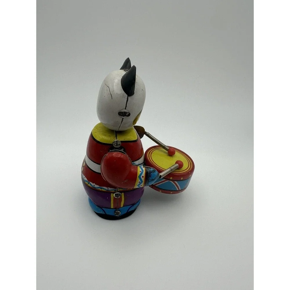 Vintage Panda Drummer Toy With Original Box Works Clock Work Amusing Gay